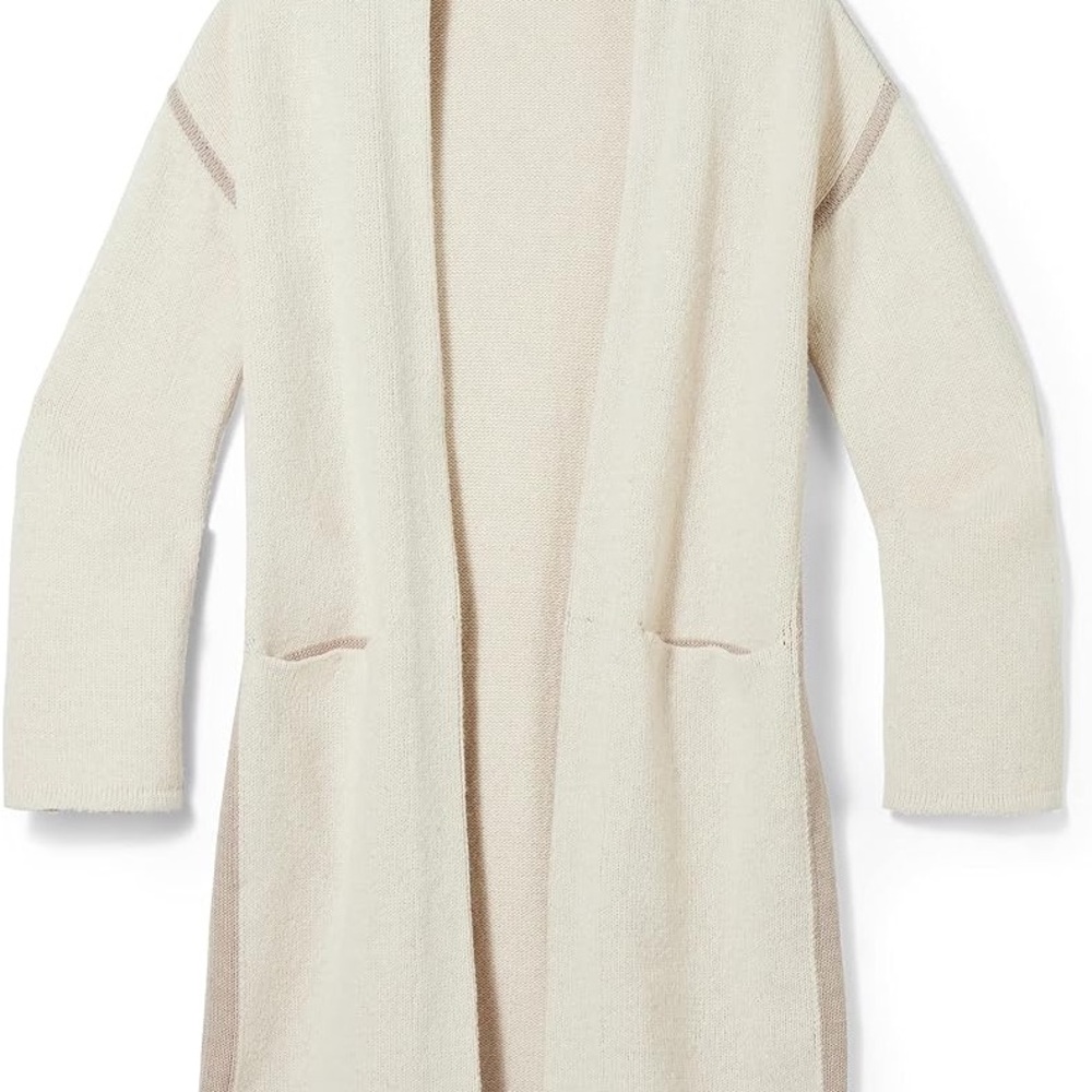 Smartwool cream and taupe cardigan